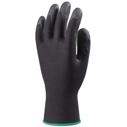 PRÉCISION Gants Hydropellent nylon noir, j.15., end. mousse PVC HPT