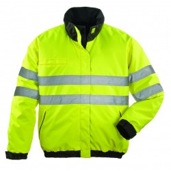 HI-WAY Blouson réversible 2/1, 300D poly. end.PU, jaune/noir, sachet brochable