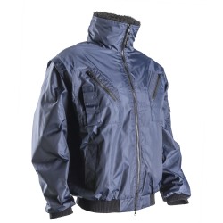 ZEFLY Blouson matelassé, manches, doublure et col amovibles, marine