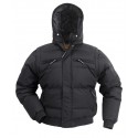 TOUN 2/1 Blouson poly. matelassé, manches amovibles, noir