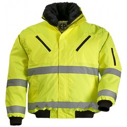 ROADWAY FLY Blouson hi-viz 2/1, 300D poly., col doublure manches amov., jaune