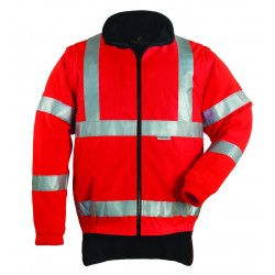 HI-WAY Parka 4/1 hi-viz, 300D polyester,3M, rouge/noire