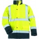 ROADWAY Parka matelassée étanche, 300D poly. hi-viz, jaune/marine, sachet broch.
