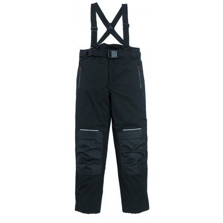 TAO Pantalon Softshell imper., chaud et respirant, bretelles, noir