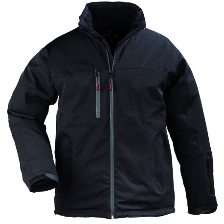 YANG WINTER Parka Softshell, déperlant et respirant, capuche, noir