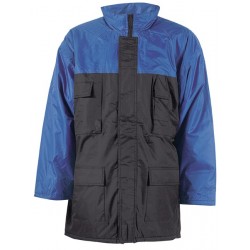 CONNEMARA Parka polyamide end. PVC, imper., capuche, marine/bleu roi