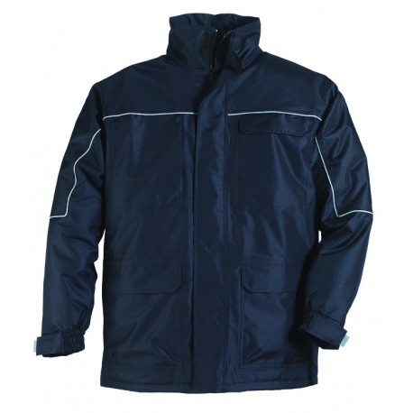 RIPSTOP 4/1 Parka imper., marine/noir, int polaire 280g/m², sachet broch.