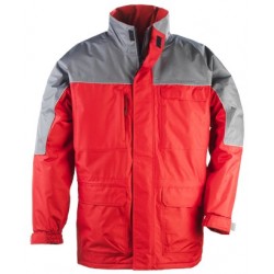 RIPSTOP Parka imper., rouge/gris, int. polaire 280g/m²