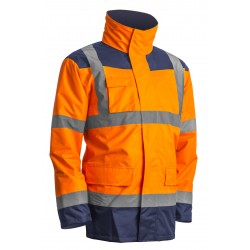 KANATA Parka 4 en 1 polyester hi-viz orange/marine