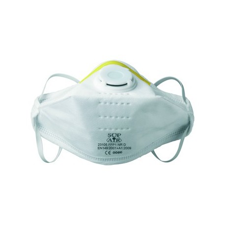 FFP1 NR D SL Masque pliable valve (la boîte de 20 masques)
