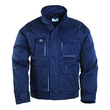NAVY Veste de travail, coton-poly, marine/gris, 245g/m²