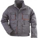 PADDOCK Veste de travail, coton-poly, gris/orange, 245g/m²