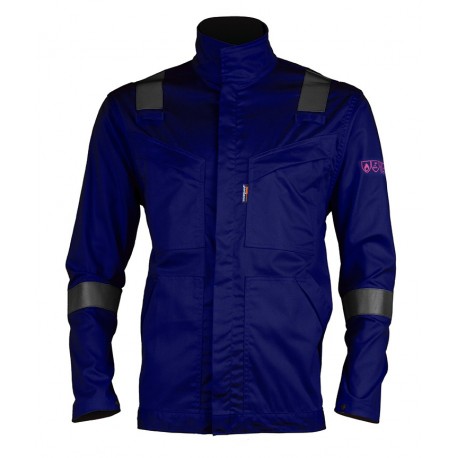 THOR Veste multir., 78%cot./20%poly./2% antistat., bleu, 300g/m²