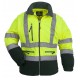 STATION Veste polaire hi-viz 2/1, manches amov., jaune/marine, 330g/m²