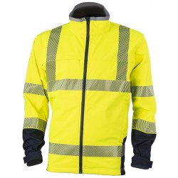 STATION ACCESS Veste hi- viz SOFTSHELL, jaune, 130g/m²