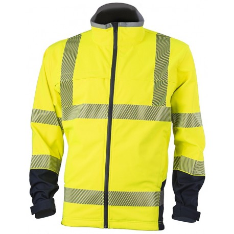 STATION ACCESS Veste hi- viz SOFTSHELL, jaune, 130g/m²